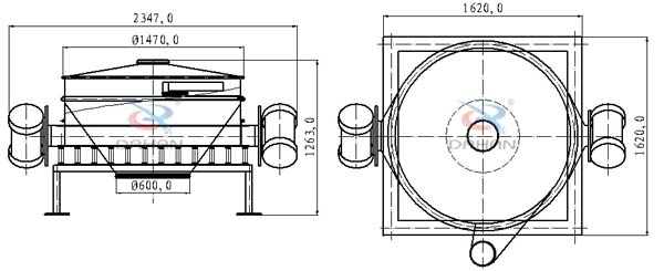 1500直排筛结构图