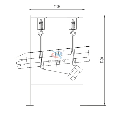 吊挂式直线筛外形图